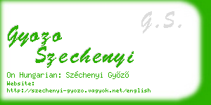 gyozo szechenyi business card