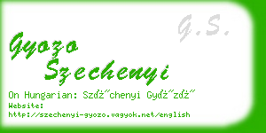 gyozo szechenyi business card